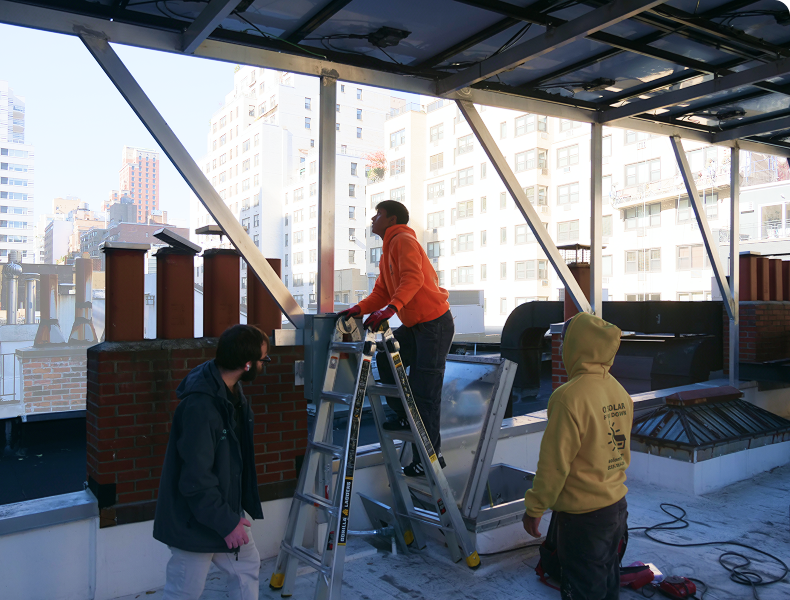 Construction crew working